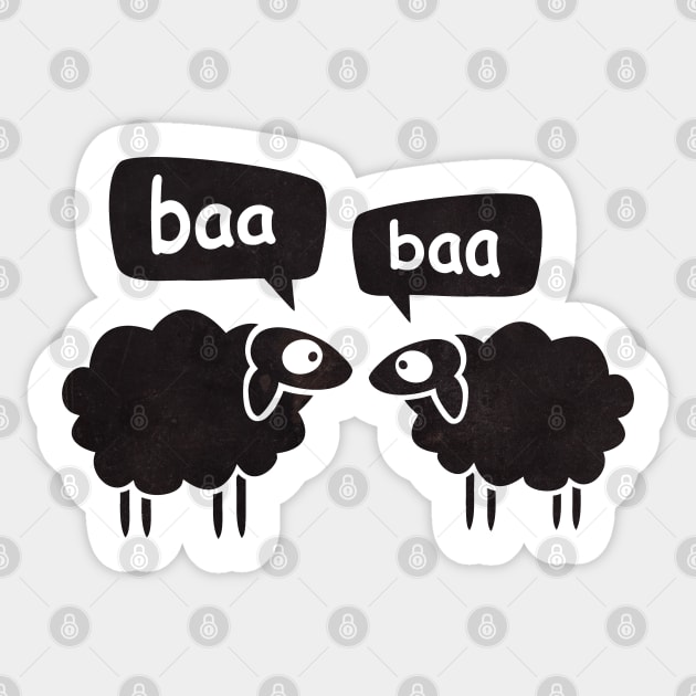 Baa Baa Black Sheep Sticker by Chonkypurr